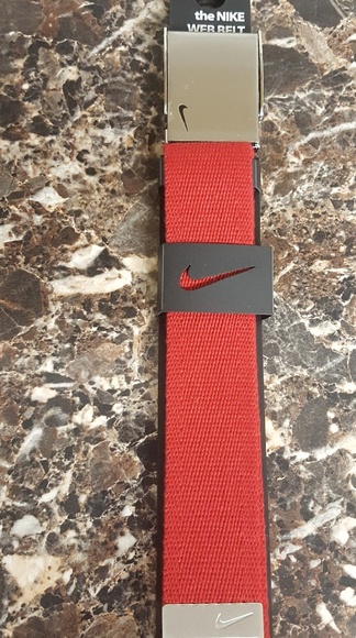 red nike belt